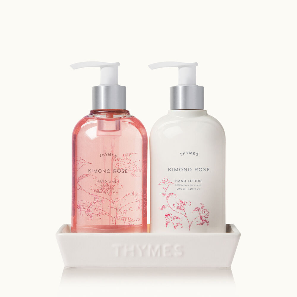 Thymes Kimono Rose Sink Set with Hand Wash and Lotion image number 0